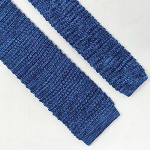 ESQUIRE POLYESTER KNIT SQUARE TIP TIE TEXTURED MARBLED BLUE 2.5" X 56"